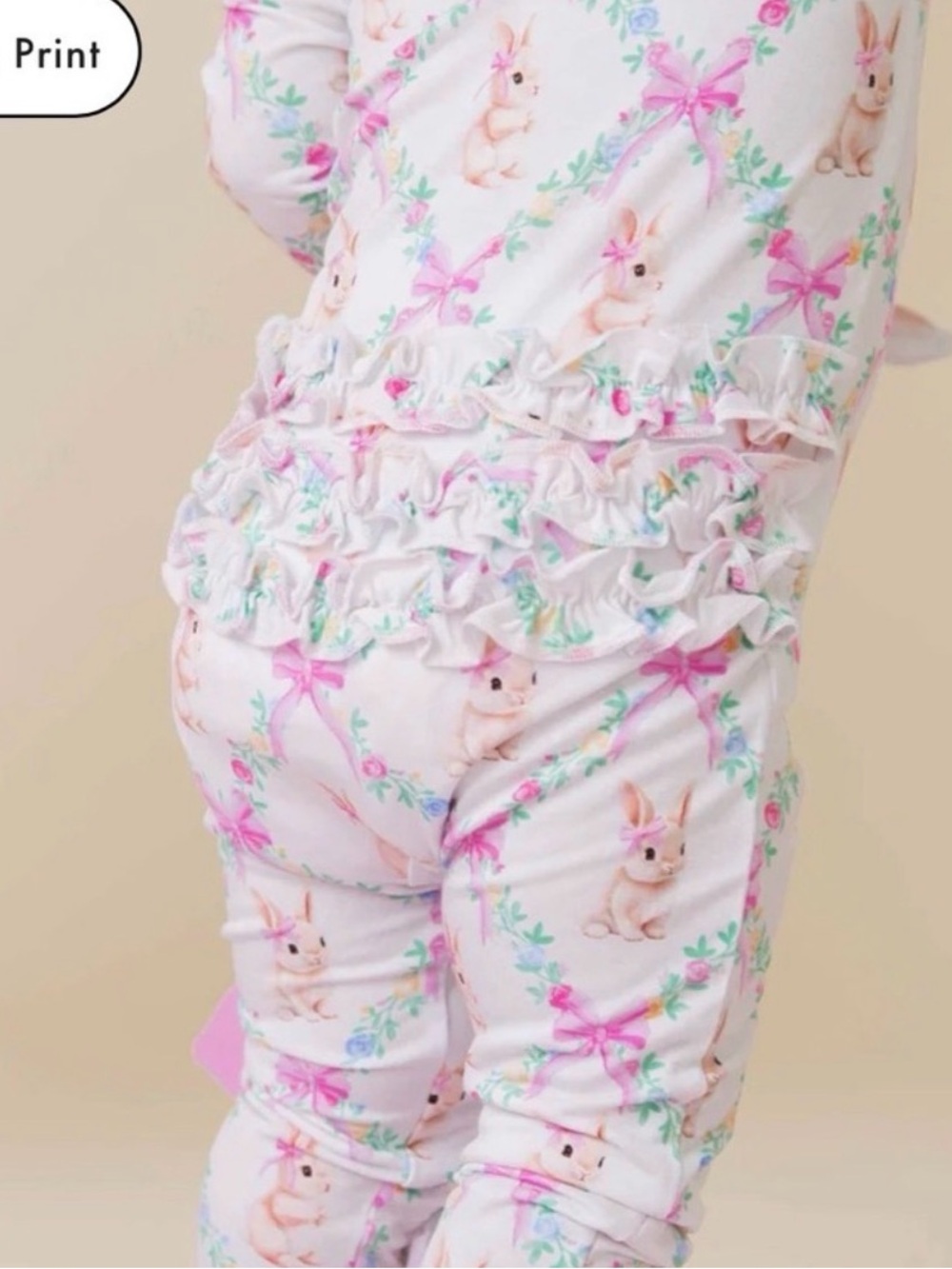Bums & Roses Convertible Ruffle footie - Picture 2 of 7